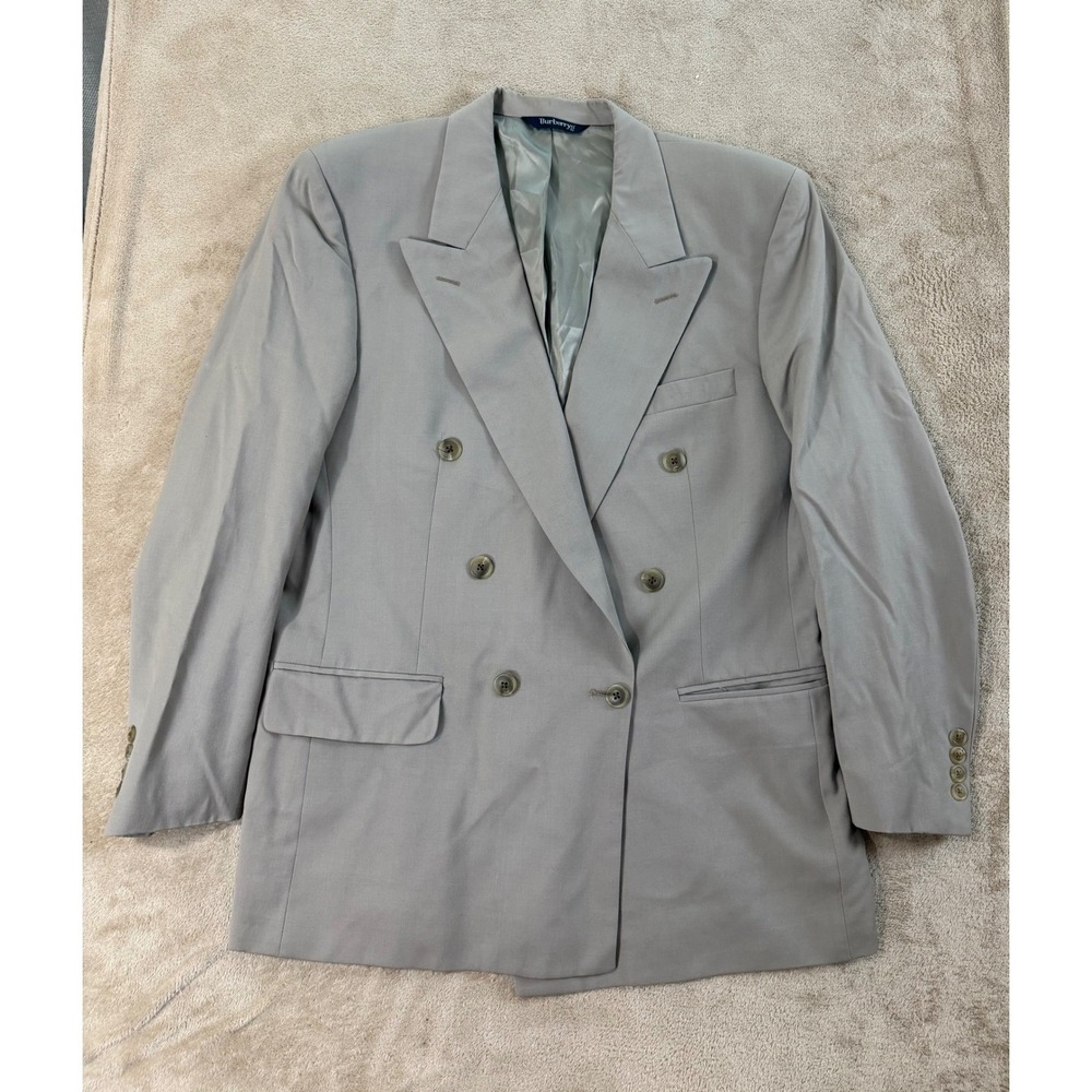 Vintage Burberrys Double Breasted Wool Blazer Men's Tan Taupe‎ Patrick James USA